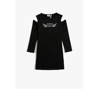 Koton Cut Out Detail Dress Ribbed Dress,