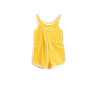 Koton Girls's Shorts Overalls Sleeveless Round Collar Towel Fabric Drawstring Dress, Yellow(155), 11-12 Years