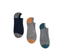 Koton Men's 3-Pack Bootie Socks Set Geometric Printed, Grey(040), One Size