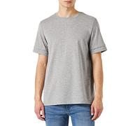 Koton Men's Basic T-Shirt Crew Neck Sleeve Detailed, Grey (031), L