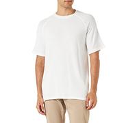 Koton Men's Basic T-Shirt Crew Neck tissued Raglan Sleeve Detail, Ecru (010), S