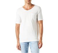 Koton Men's Basic V Neck Pocket Detailed Short Sleeve T-Shirt, Ecru (010), L