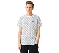 Koton Men's Geometric Patterned T-Shirt, White Design (0d0), S