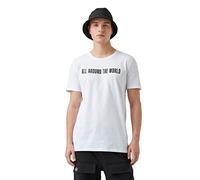 Koton Men's Slim Fit Printed T-Shirt, White (000), XL