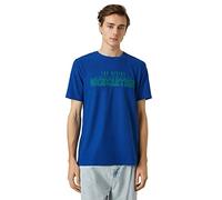 Koton Men's Slogan Embroidered T-Shirt Crew Neck Short Sleeve, Navy (720), XXL
