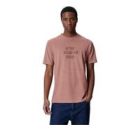 Koton Men's Slogan Embroidered T-Shirt Slim Fit Crew Neck Short Sleeve, Terracotta (KM1), S