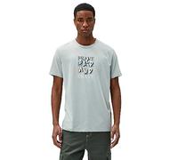 Koton Men's Slogan Printed Crew Neck Short Sleeve T-Shirt, Grey (031), L