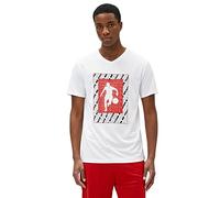 Koton Men's Sports Oversized T-Shirt Basketball Printed Crew Neck Short Sleeve, White (000), S