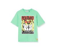 Koton Men's Tasmanian Devil Oversized T-Shirt Licenced Printed, Green (787), M