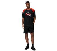 Koton Men's Sport Oversized T-Shirt Slogan Printed Crew Neck Short Sleeve, Black (999), L