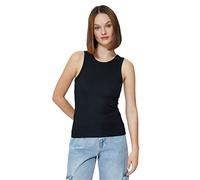 Koton Women's Basic Tank top, Ribbed Halter Neck, Black (999), M