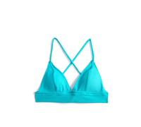 Koton Women's Bralette Strappy Tissued Bikini Top Swimwear, Blue(699), 14