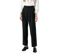 Koton Women's Button Detail Straight Leg Trousers Shorts, Black(999), 14