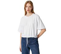 Koton Women's Cotton T-Shirt, Short Sleeve, Crew Neck, Ecru (010), XS