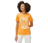 Koton Women's Crew Neck Cotton Short Sleeev Printed T-Shirt, Orange (202), S