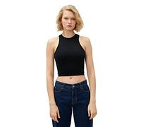 Koton Women's Crop Seamless Tank top Halterneck Shirt, Black (999), S
