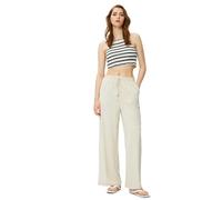 Koton Women's Drawstring Palazzo Trousers Shorts, Beige(050), 20