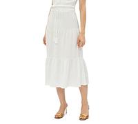 Koton Women's Drawstring Tiered Midi Skirt, White (001), XL