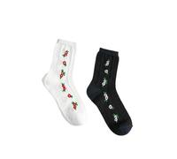 Koton Women's Flower Embroidered Long Socks, Multicolor(Mix), One Size