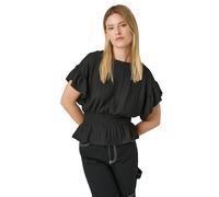 Koton Women's Gimped Voluminous T-Shirt Scoop Neck
