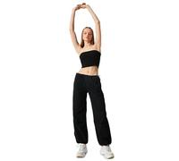 Koton Women's Pocket Detail Elastic Waist Parachute Trousers Shorts, Black(999), L