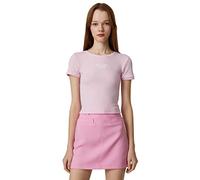 Koton Women's Printed Short Sleeve Crew Neck T-Shirt, Pink (296), Large