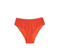 Koton Women's Tissued High Waist Bikini Bottom, Rot (410), 3 UK