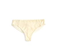 Koton Women's Tissued Lacy Brazilian Panties Briefs, Beige(055), L
