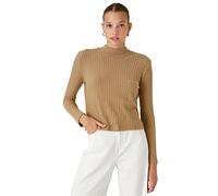 Koton Women's Turtle Neck T-Shirt Long Sleeve, Stone (080), M