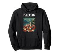 Kotor Montenegro Fortress Travel Vintage Fjord Adriatic Town Pullover Hoodie