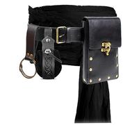 KOTORA Renaissance Costume Pirate Sash Bandana Corset Waistband Belt Pouch Purse Skirt Hike Steampunk Medieval Halloween Sets