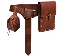 KOTORA Retro Belt Pouch Waist Bag Fanny Pack Steampunk Phone Bag Strap Holder Medieval Renaissance Cosplay Costume Accessory, 02brown, Default