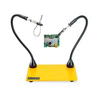KOTTO Third Hand Soldering Aid Third Hand Soldering Magnetic Circuit Board Holder Tool Two Arms Help Hands Craft Workshop Help Station Non-Slip Aluminium Base Wire Cutter Pliers