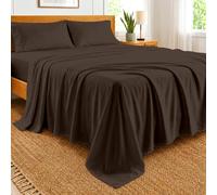 Kotton Culture 4 Pc 100% Cotton King Bed Sheet Set Chocolate, 800 Thead Count Egyptian Cotton Bedding Set, Soft, Breathable Luxury Sheets - 40 cm Deep Pocket Fitted Sheet, Flat Sheet & 2 Pillowcases