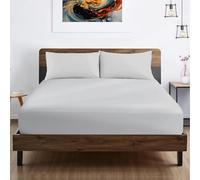 Kotton Culture 600 Thread Count EGYPTIAN COTTON King Size Fitted Sheet, 38 CM Deep Pocket, Soft Luxurious 100% cotton Bedding, 150 x 200 cm -Light Grey