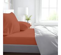 Kotton Culture 800 TC EGYPTIAN COTTON Super King Size 4-piece Sheet Set With 48 cm Extra Deep Pocket Luxurious Thick Cotton Bed Sheet All Season Bedding - Burnt Orange