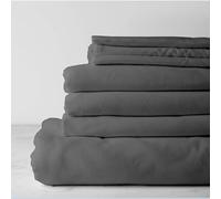 Kotton Culture 800 THREAD COUNT EGYPTIAN COTTON Super King Size 4-piece Sheet Set With 48 cm Extra Deep Pocket Luxurious Thick Cotton Bed Sheet All Season Bedding - Dark Grey