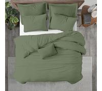 Kotton Culture Duvet Cover Set Soft & Smooth 100% Cotton Quilt Cover 219 X 224 cm with 2 Matching Pillow shams 50 X 75 cm, SAGE GREEN KING