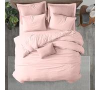 Kotton Culture Duvet Cover Set Soft & Smooth 100% Cotton Quilt Cover 219 X 224 cm with 2 Matching Pillow shams 50 X 75 cm, PINK BLUSH KING