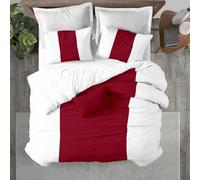 Kotton Culture Duvet Cover Set Soft & Smooth 100% Cotton Quilt Cover 219 X 260 cm with 2 Matching Pillow shams 50 X 90 cm, SNOW RED SUPER KING