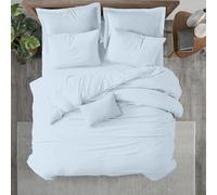 Kotton Culture Duvet Cover Set Soft & Smooth 100% Cotton Quilt Cover 220 X 260 cm with 2 Matching Pillow shams 50 X 90 cm, BLUE SKY SUPER KING