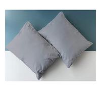 Kotton Culture Set Of 2 Pillowcases Egyptian Cotton, 600 Thread Count Envelope Closure Pillow covers King Size 50 cm X 90 cm, Soft and Breathable - Silver