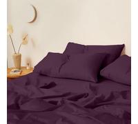 Kotton Culture Super King Bedding Sheets 4 Pcs 100% Egyptian Cotton 600 Thread Count Soft Long Staple Cotton Bedding Luxury Hotel Sheets with Deep Pocket Smooth Sateen Weave (Plum)
