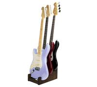 Kottwca Multi Guitar Stand, Space Saving Wooden Guitar Rack, Guitar Stand Floor with Non-Slip Base for Guitar Room, Home, Bandstand (3 Electric/Bass Stands)