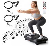Kottwca Vibration Plate Exercise Machine, Fitness Vibrating Trainer with 2 Built-in Bluetooth Speaker, Lymphatic Drainage Vibration Board for Weight Loss Fitness Platform for Whole Body Workout