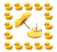 KOTU 30 Pcs Decorative Thumbtacks Cute Yellow Duck Pushpins for Feature Wall, Whiteboard, Corkboard, Photo Wall