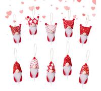 Kouamor 10pcs Valentines Day Gnome Gonk, Valentine's Day Decorations, Handmade Plush Doll Gonk Pendant, Valentines Gonks Gift Present for Men Women Valentine's Day Lover Couple Anniversary