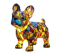 Kouamor 17cm Dog Series Art Night Light, Pug Lamp, Pug Gifts for Pug Lovers, French Bulldog Gifts, Corgi and Pug Lamp, Cute Pet Dogs Themed Led Bedside Lamps, for Home Room Decor Gifts Women (C)