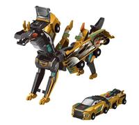 Kouamor 2 in 1 Collision Transforming Dinosaur Car Toy, Transforming Car Toys, Automatic Deformation Connections, Cars Toys Christmas Birthday Gifts for Kids 2-8 (gold)