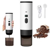 Kouamor 3 in 1 Multi Capsule Coffee Maker, Portable Coffee Maker, Capsule Espresso and Ground Coffee, 15 Bar Electric Espresso Machine, for Office Travel Camping Home (White)